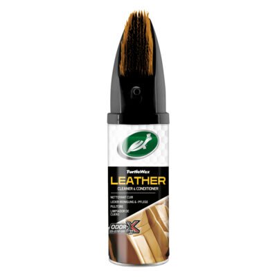 Очиститель-кондиционер кожи Turtle Wax Leather Cleaner Odor-X с щеткой 400мл (52895)