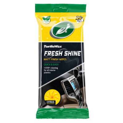 Салфетки для чистки салона Turtle Wax Fresh Shine Spring Gloss Wipes Цитрус Матовые 24шт (54096)