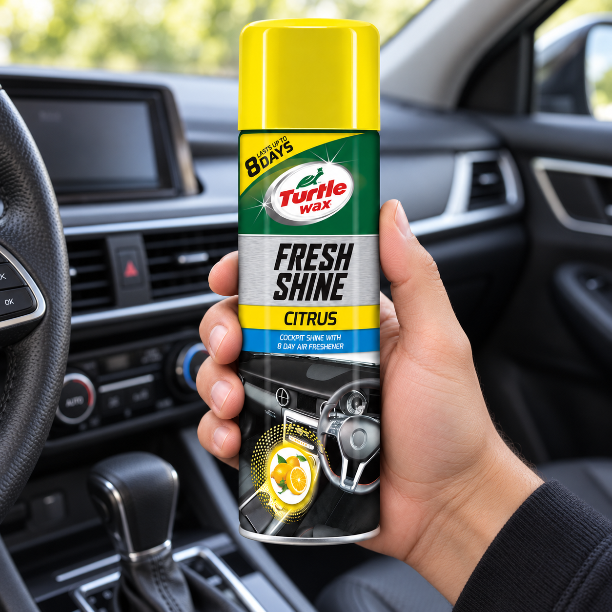 Средство для ухода за панелью приборов Turtle Wax GL Fresh Shine Lemon 500 мл (52785) 2 Средство для ухода за панелью приборов Turtle Wax GL Fresh Shine Lemon 500 мл (52785) — изображение 2
