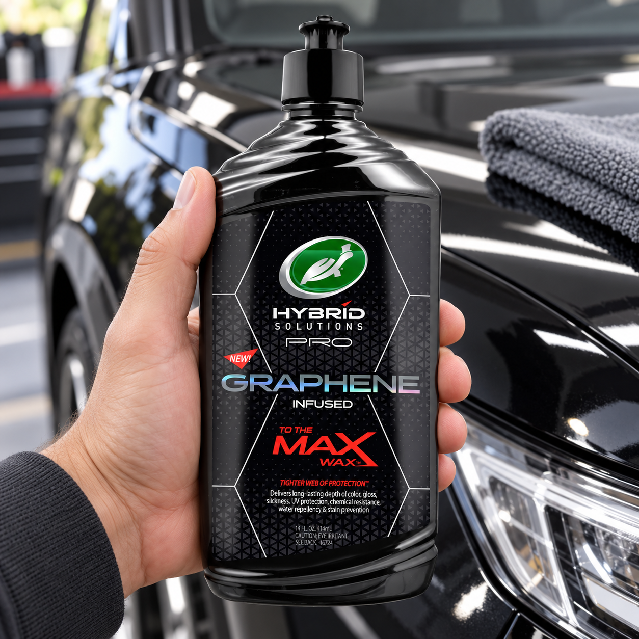 Жидкий воск с графеном Turtle Wax Hybrid Solutions Pro Graphene Max Wax 414 мл (53710) 3 Жидкий воск с графеном Turtle Wax Hybrid Solutions Pro Graphene Max Wax 414 мл (53710) — изображение 3